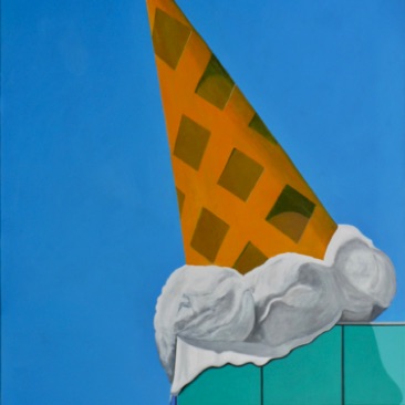 Kölner Tüte, acrylics on canvas